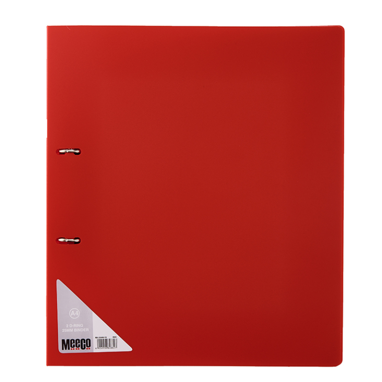 2D-RING BINDER: A4 25MM RED – Meeco