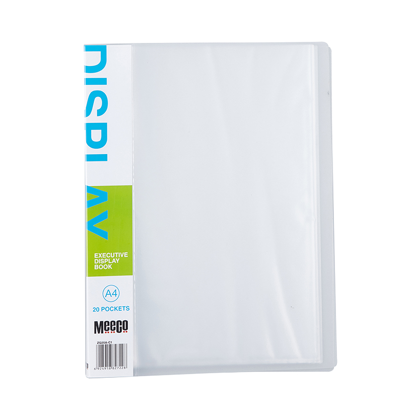 DISPLAY BOOKS: A4 EXECUTIVE 20 POCKETS: CLEAR COVER