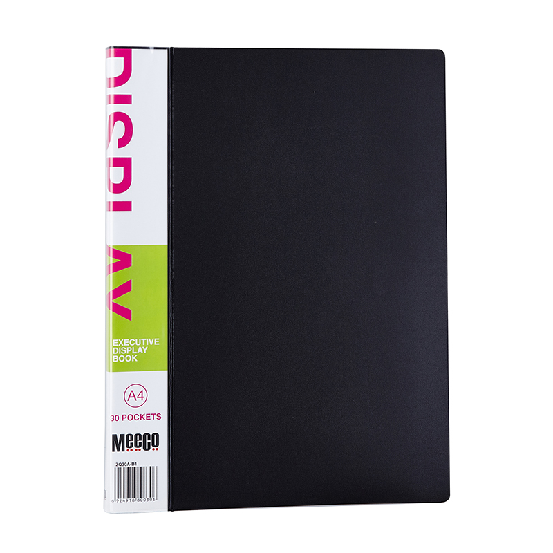 DISPLAY BOOKS: A4 EXECUTIVE 30 POCKETS: BLACK COVER