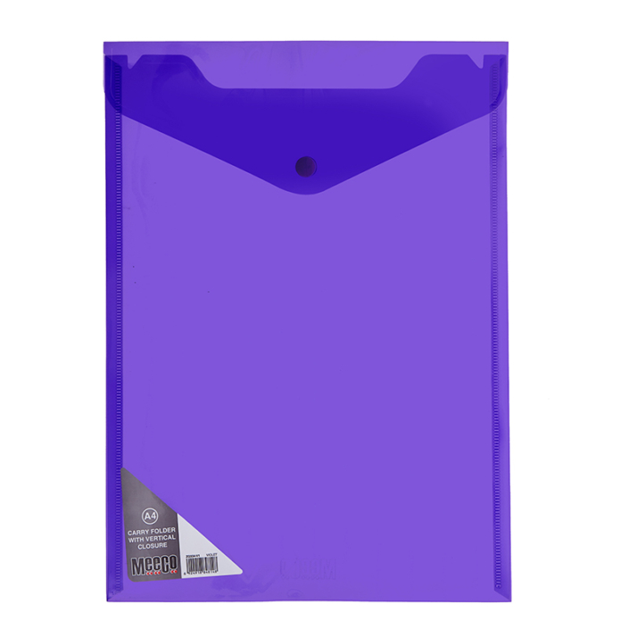 CARRY FOLDERS: A4 VERTICAL VIOLET – Meeco