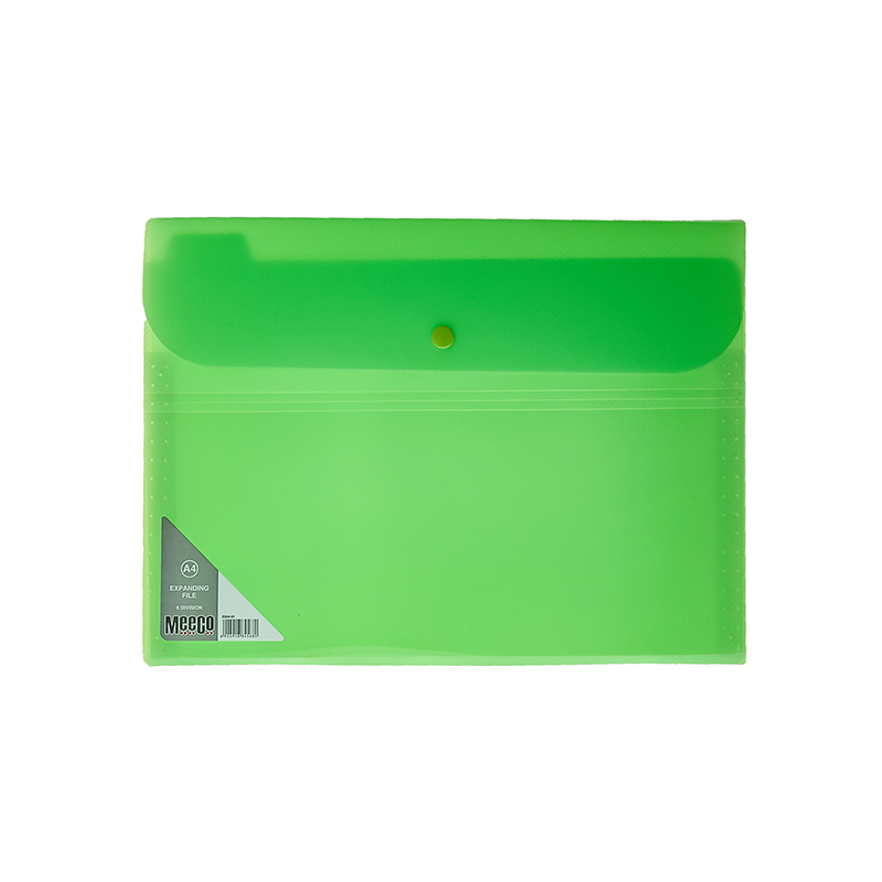EXPANDING FILE: A4 6 DIVISIONS NEON GREEN